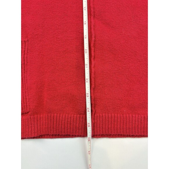 J. Jill Red Long Sleeve Oversized Warm Comfy Sweater Pockets Size XL Tall - Picture 8 of 8